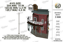 Wild West Town Laser Cut. Home decor SVG Product Image 3