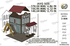 Wild West Town Laser Cut. Home decor SVG Product Image 3