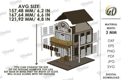 Wild West Town Laser Cut. Home decor SVG Product Image 3