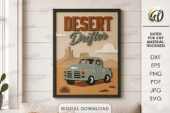 3D Wild West Wall Art Sign Laser Cut. Wall Decor SVG Product Image 1
