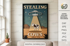 3D Wild West Wall Art Sign Laser Cut. Wall Decor SVG Product Image 1