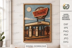 3D Wild West Wall Art Sign Laser Cut. Wall Decor SVG Product Image 1