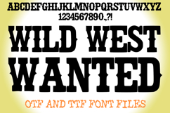 Wild West Wanted Alphabet Lettering ABC Text Font OTF 