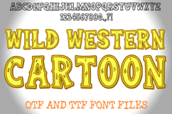Wild Western Cartoon Alphabet Lettering ABC Cowboy Text Font OTF Illustration 