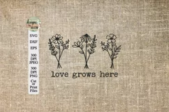 Love Grows Here SVG | Wildflower SVG Product Image 6