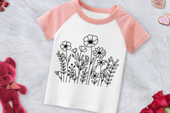 Flower Svg, Flower Meadow, Wildflower Svg, flower line Art. Product Image 4