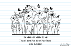 Flower Svg, Wildflower Svg, Flowers Meadow Svg, Botanical. Product Image 9