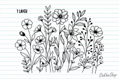 Flowers Svg, Flower Meadow Svg, Wildflower Blooms Svg. Product Image 10