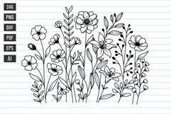 Flowers Svg, Flower Meadow Svg, Wildflower Blooms Svg. Product Image 1