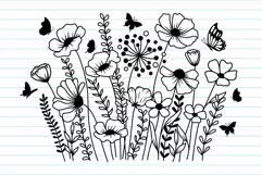 Flower Svg Wildlower Svg Flowers Garden Svg, Flower Meadow. Product Image 2
