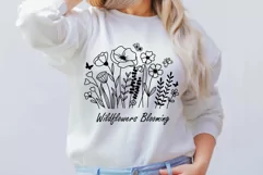 Flower Svg, Wildflower Svg, Flower Meadow Svg, Botanical svg Product Image 4