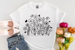 Wildflower Svg Flower Svg Flower Meadow Svg Flower Line Art. Product Image 4