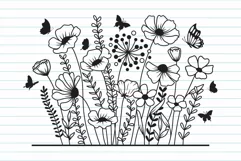 Flower Svg Wildlower Svg Flowers Garden Svg, Flower Meadow. Product Image 3
