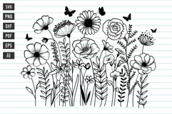 Flower Svg, Wildflower Svg, Flowers Garden Svg. Product Image 1