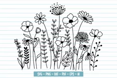 Wildflower Blooms Svg, Flower Svg, Flower Meadow Svg. Product Image 1