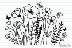 Flower Svg, Wildflower Svg, Flower Meadow Svg, Botanical svg Product Image 10