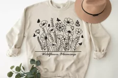 Flower Svg Wildlower Svg Flowers Garden Svg, Flower Meadow. Product Image 5