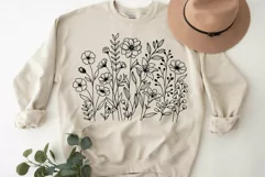 Flowers Svg, Flower Meadow Svg, Wildflower Blooms Svg. Product Image 2