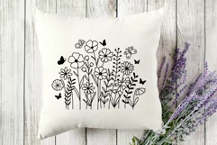 Wildflower Svg Flower Svg Flower Meadow Svg Flower Line Art. Product Image 12