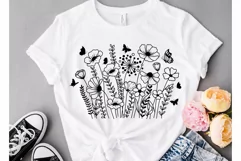 Flower Svg Wildlower Svg Flowers Garden Svg, Flower Meadow. Product Image 4
