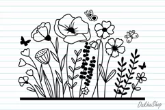 Flower Svg, Wildflower Svg, Flower Meadow Svg, Botanical svg Product Image 9