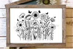 Flower Svg, Wildflower Svg, Flowers Garden Svg. Product Image 6