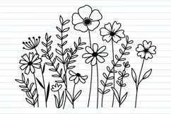Flower Svg, Wildflower, Flower Meadow Svg, Flower Line Art Product Image 7