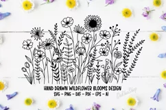 Flower Svg, Flower Meadow Svg, Wildflower Bloom Svg Product Image 6