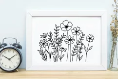 Flower Svg, Wildflower, Flower Meadow Svg, Flower Line Art Product Image 4