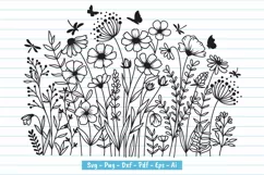 Wildflower Blooms Svg, Flower Meadow Svg, Floral Svg Product Image 1
