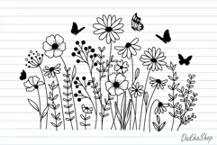 Flowers Svg, Flower Meadow Svg, Wildflower Blooms Svg. Product Image 2