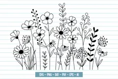 Flower Svg, Flower Meadow Svg, Wildflower Svg, flowers Svg. Product Image 1