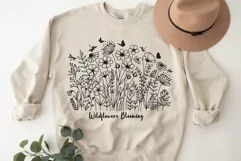 Wildflower Blooms Svg, Flower Meadow Svg, Floral Svg Product Image 2