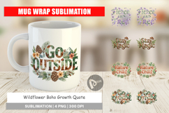 Wildflower Growth Quote Mug Wrap Product Image 1