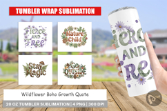 Wildflower Growth Quote Tumbler Product Image 1