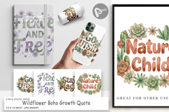 Wildflower Growth Quote Digital Paper Product Image 1