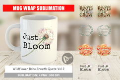 Wildflower Growth Quote Mug Wrap Product Image 1