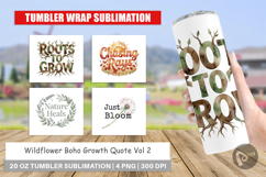 Wildflower Growth Quote Tumbler Product Image 1