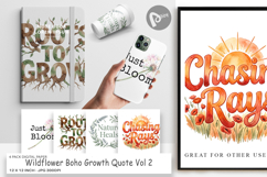 Wildflower Growth Quote Digital Paper Product Image 1