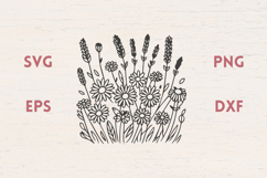 Floral Arrangement Wildflowers SVG Product Image 1