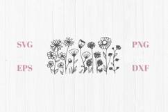Spring Wildflowers 2 SVG Product Image 1