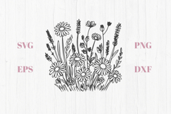 Wildflower Bush Daisies SVG Product Image 1