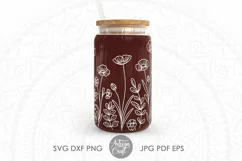 Wildflowers with Buttercup flowers as SVG cut files as digital download 