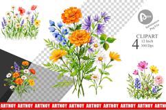 Wildflower Drift Clipart Product Image 1