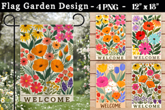 Wildflower Flag Garden PNG Product Image 1