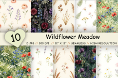 wildflower meadow pattern, meadow digital paper, wildflower seamless pattern, meadow scrapbook paper, wildflower pattern bundle, meadow floral pattern, wildflower botanical paper, meadow watercolor tile, wildflower pattern pack, meadow pattern bundle, wil