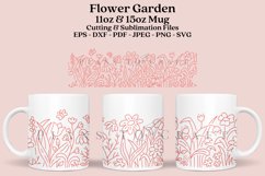 wildflower pattern coffee mug sublimation wrap glass mug wrap svg presized for 11oz and 15oz glass ready to cut and sublimation files