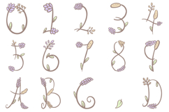 Wildflower PNG Font Floral Flowers Harvest ABC SVG Type Product Image 2