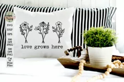 Love Grows Here SVG | Wildflower SVG Product Image 4