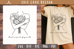 Wildflower Rest Is Growth SVG PNG